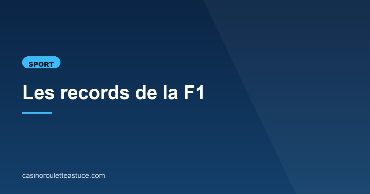 Illustration de l'article consacré aux records de la F1